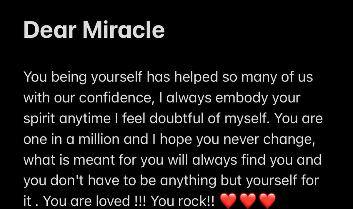 DEAR miracle @MiracleOkaforP1 
#Miracleop