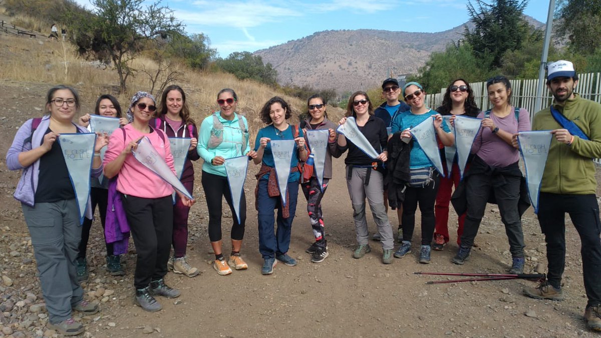 ucatolica_eng's tweet photo. “Walking and Talking” is the name of the hike that took place this weekend in Santiago, with the participation of 18 people from different areas of UC Chile.🗣️The activity is part of the English for Life Program, which seeks to improve the English skills of our #UC community. https://t.co/PafXACL5RV