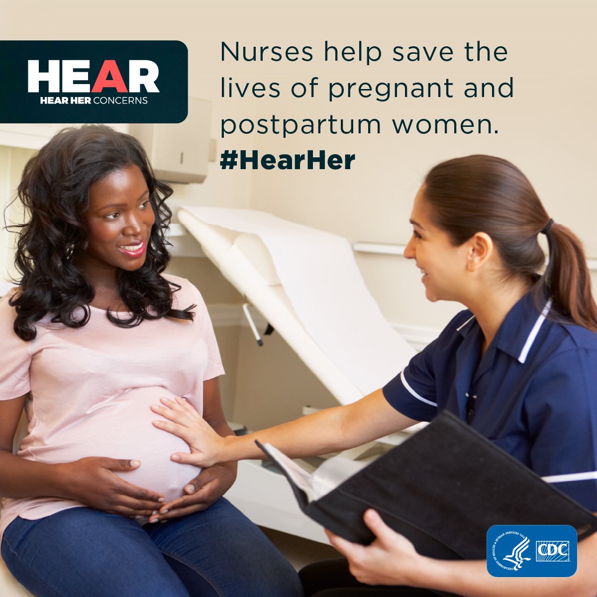 May is #NursesMonth. Nurses play a vital role during and after pregnancy. The #HearHer campaign has resources to help support you in your delivery of care: bit.ly/CDCHearHerProv….