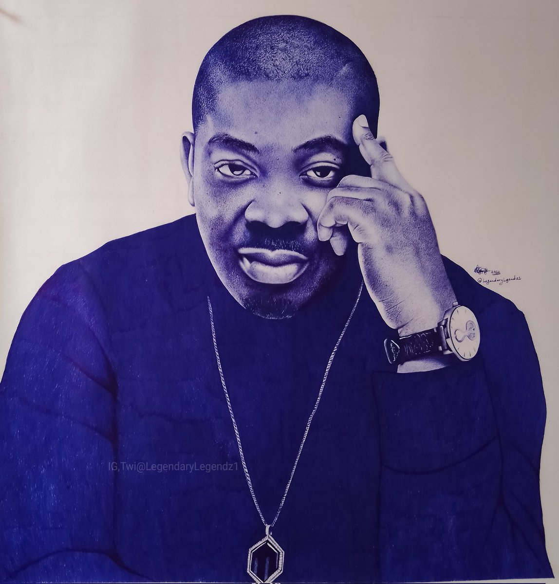 Here's my pen art of the legend @DONJAZZY 
Hope he sees it🙏🏽