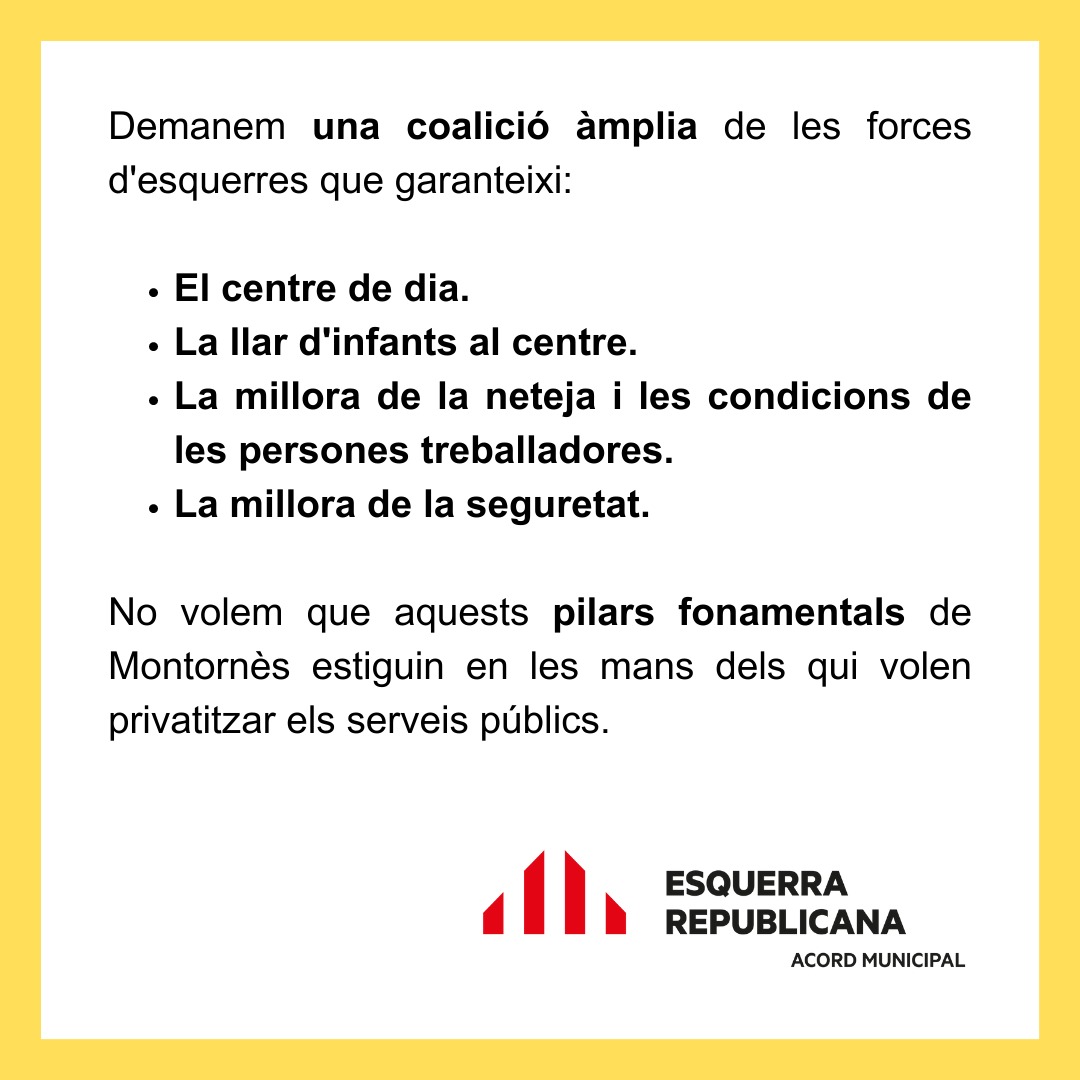 Comunicat d'Esquerra Republicana de Catalunya - Acord Municipal