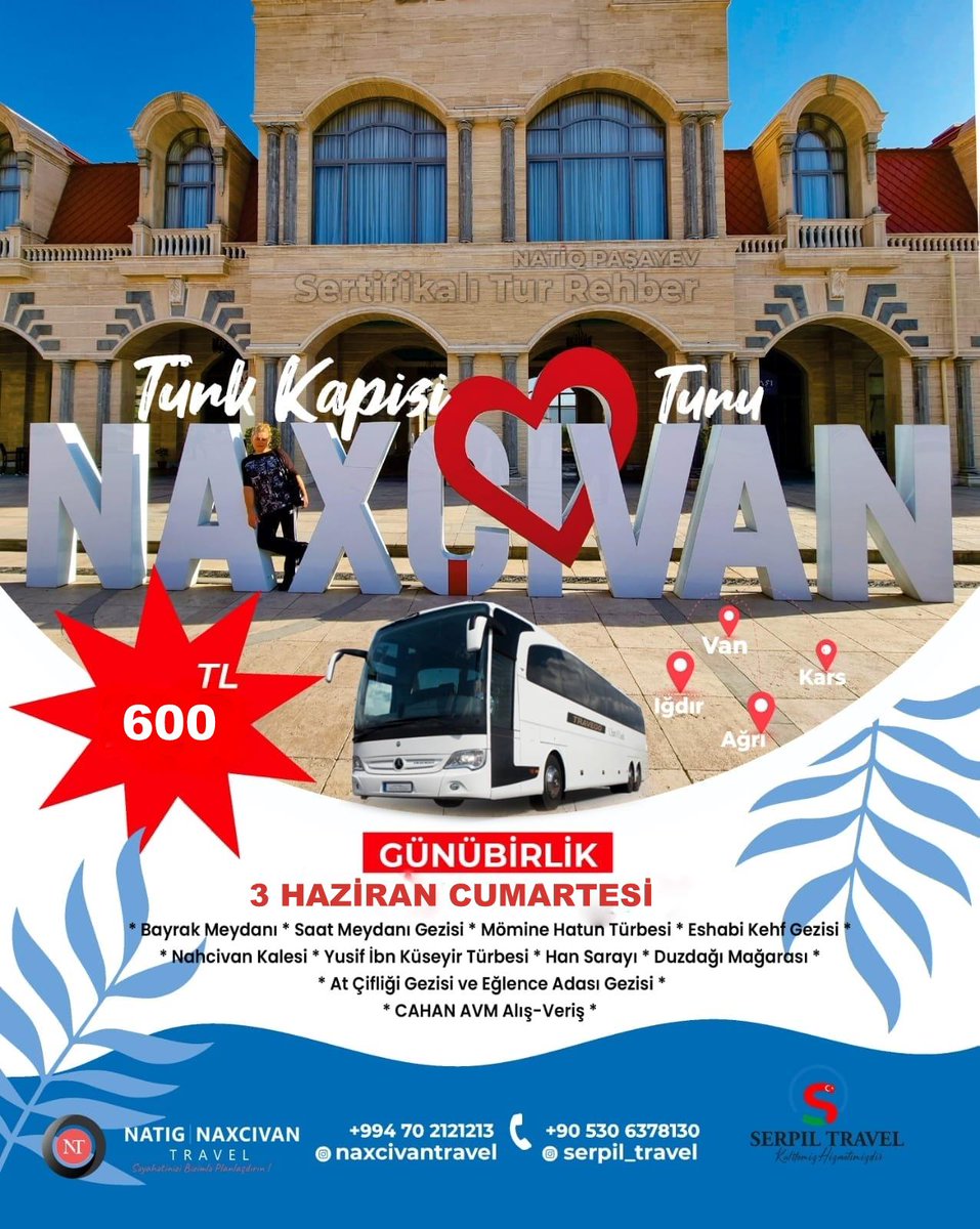 Sezonun en uygun fiyatıyla İran ve Azerbaycan turlarımızla, Dilucu Travel kalitesiyle en güzel anılarımızı biriktirecek ve dolu dolu bir gezi keyfi yaşayacaksınız.
Kayıt, Bilgi ve İletişim:0530 637 81 30-0476 226 04 76
#istanbul #Ankara #Erzurum #Kars #Van #izmir #Erzincan