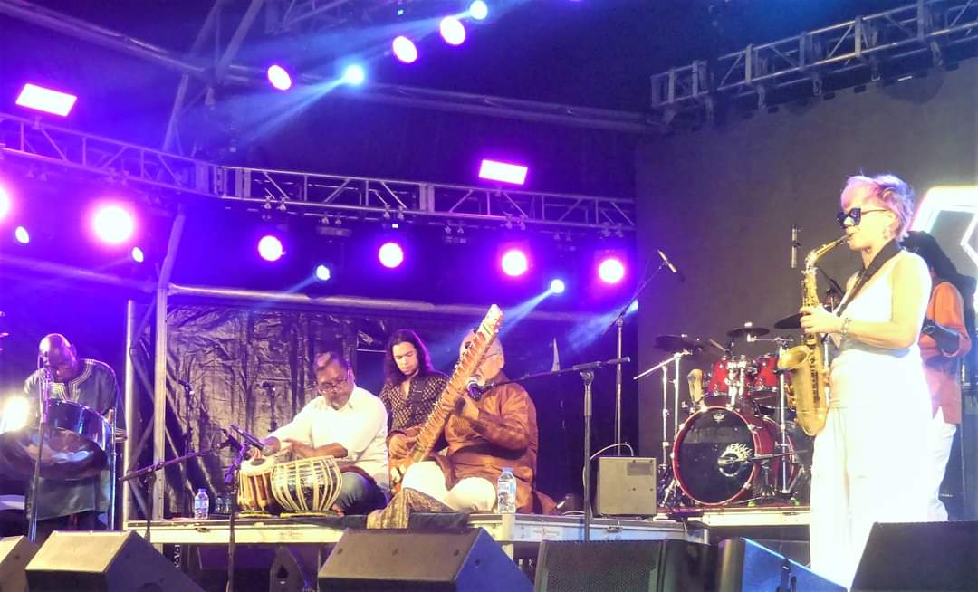 With Mungal Patasar and Pantar at North Coast Jazz in Rrinidad
