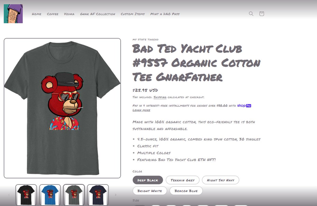 And it's listed for sale!!  That's how quick fam, grab your @BadTedYC shirt or if you own one and want a shirt, join us!! shop.gnarafdao.xyz/products/bad-t…