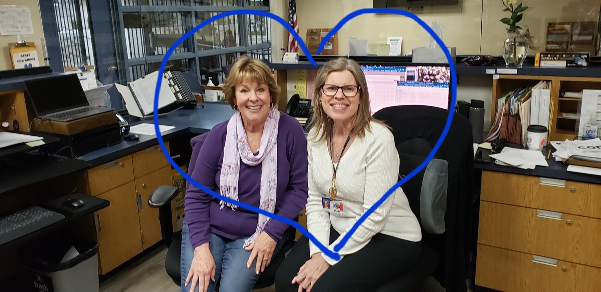 So happy to have Mrs. Welti &amp; Mrs. Russo back in the front office! We ❤  you both! #lvusd