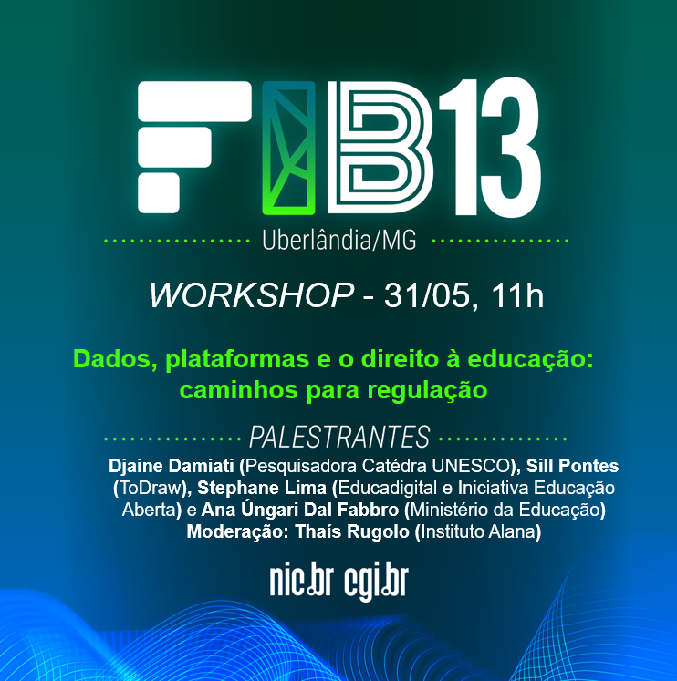 criancaeconsumo's tweet photo. É amanhã! ⏰

Quarta (31), a partir das 11h, vamos falar sobre regulação de plataformas digitais e direitos de crianças e adolescentes na Internet em colaboração com @ieducadigital no #FIB13

E vai ter transmissão aberta ao vivo! Não perca: https://t.co/GGrxbmQKHJ https://t.co/iKlOJhN3ot