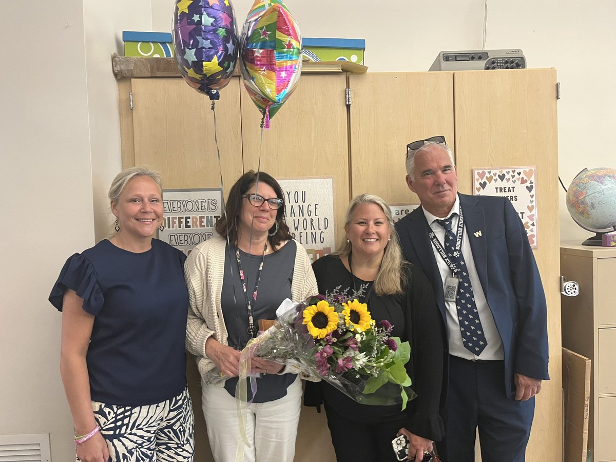 wtawesterly's tweet photo. Congratulations to the 2023 WPS Teacher of the Year,  Suzanne Machinski! @mach4sox @StoreyAlicia @WesterlySuper https://t.co/FVNgo3Cghw