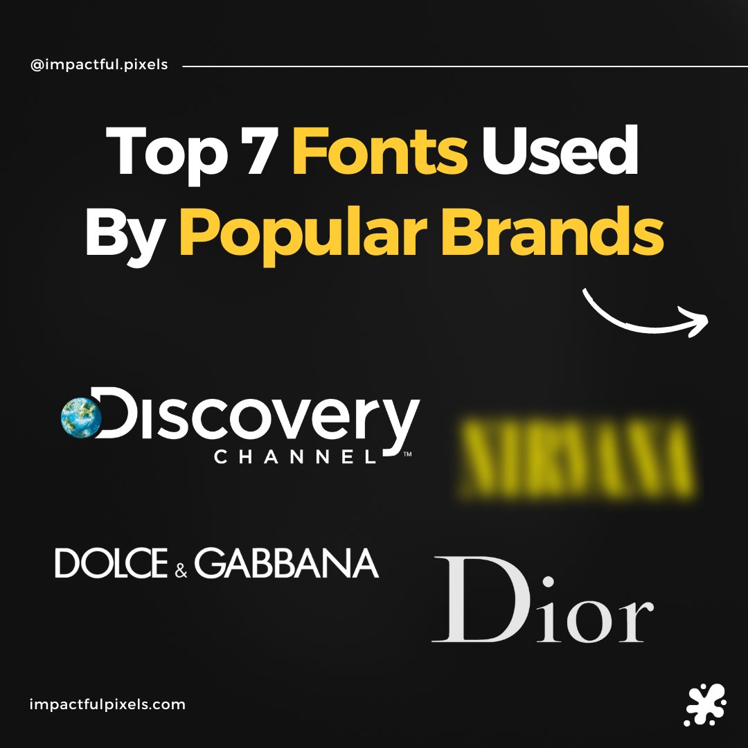 Discover the power of typography in branding! 🌟

 In this post, we unveil the top 7 fonts embraced by popular brands worldwide.  

👇 Thread 👇 

#typography #typographydaily #fontdesign #futura #didot #pricedown #bodoni #baltica #neosans #gotham #fonts #brandidentity