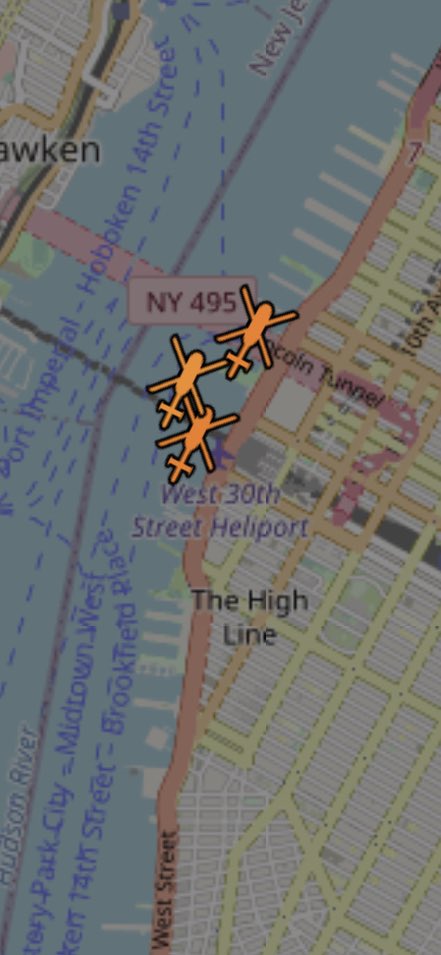 NYers R treated increasingly to the delights of what I’ll call “tourist heli cluster fucks.” Groups of copters clumping in close proximity, mostly over our parks/waterways. The Hudson=a copter drag race most of the time. Jacking up NYC’s livability by the day, right @NYCMayor