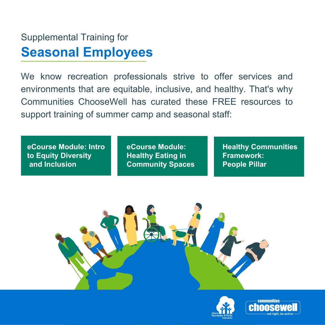 We know recreation professionals strive to offer services and environments that are equitable, inclusive, and healthy. That's why we have curated FREE resources to support training of summer camp and seasonal staff. 

Learn more about these resources at conta.cc/3oDXULC
