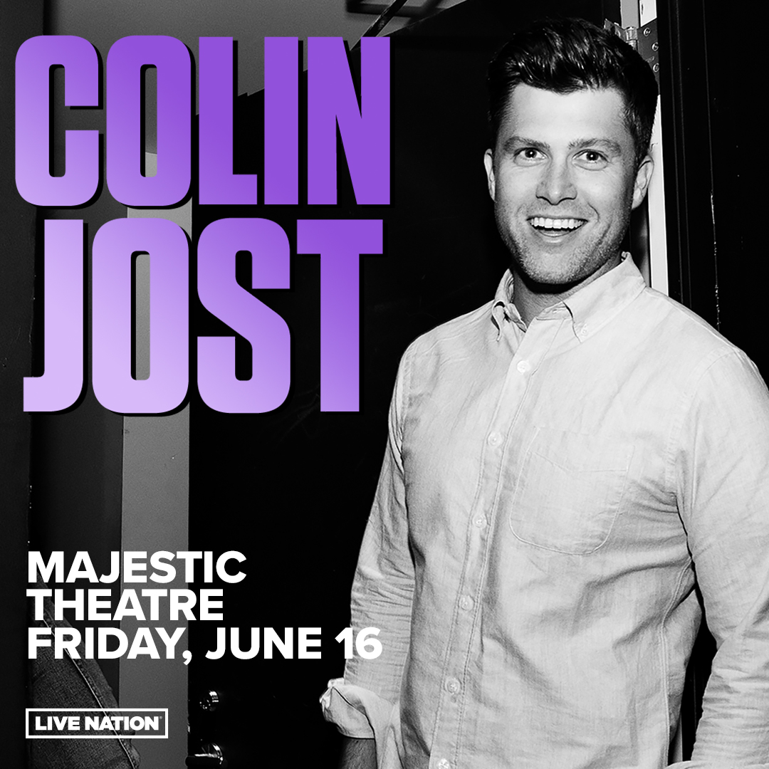 Our funny friend @ColinJost is coming to @MajesticEmpire on June 16th. Enter to win tickets and get to know the man behind the jokes LIVE. https://t.co/75Brbokvbf https://t.co/E5ZpL49pxI