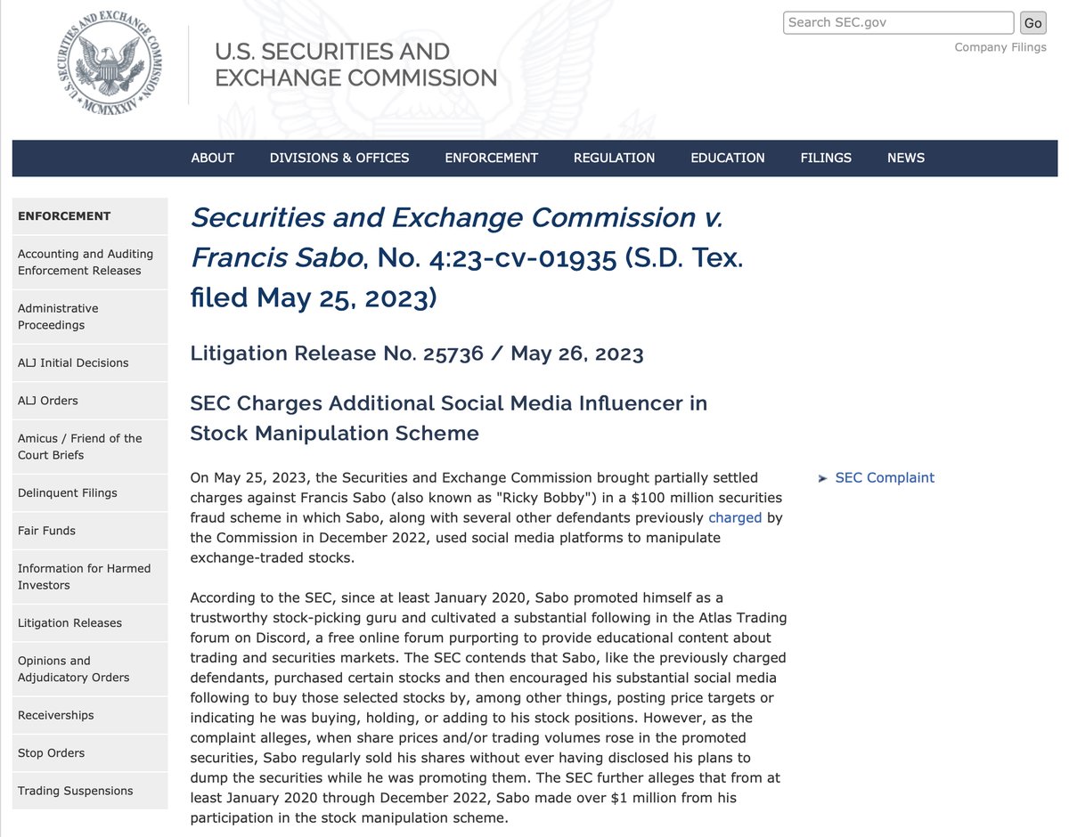 JohnReedStark's tweet image. Attention all crypto promoters who use social media to manipulate the price of crypto-securities: Fail not at your peril. Not only will you eventually get caught, but your prosecution will also be like shooting fish in a barrel.

Whether manipulating the price of exchange…