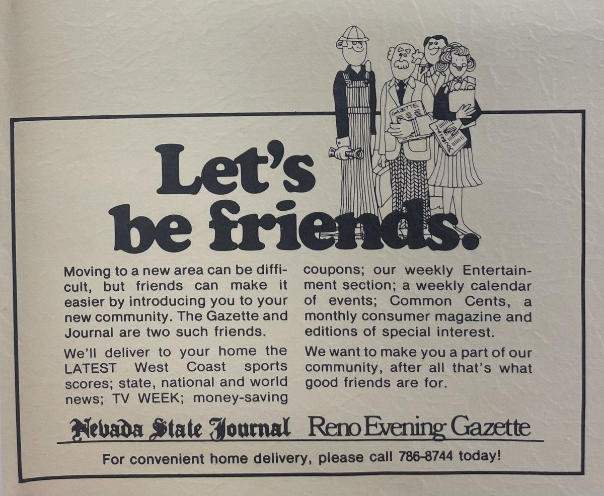 found inside the back cover of an old guidebook to reno
