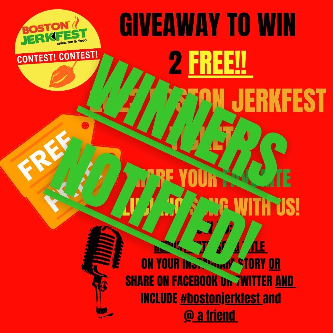 All winners have now been notified for the Share Your Favorite Luciano Song GIveaway! Thank you to everyone who participated and tune in THIS FRIDAY for another FREE GIVEAWAY!

#bostonjerkfest #jerkfest2023 #caribbeanfoodie #bestfoodfestival