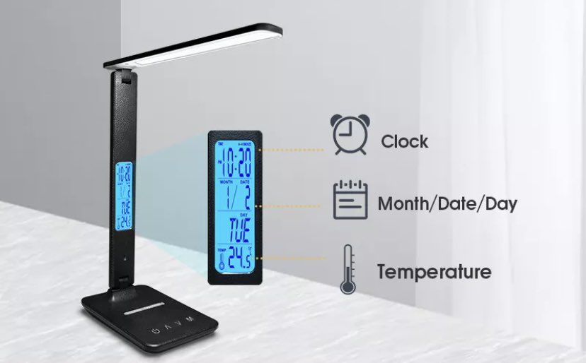 مصباح مكتبي مع شاحن اللاسلكية ومع درجة الحرارة و منبه 

⭐️ تقييم المنتج : 5.5 

⭐️ عدد الطلبات : فوق الاف

💫 شحن مجاني 

💸سعر المنتج 348 بعد التخفيض ( 100 ريال ) 🔥

🧷 للطلب المنتج من الرابط بالاسفل 

s.click.aliexpress.com/e/_DexXRXP