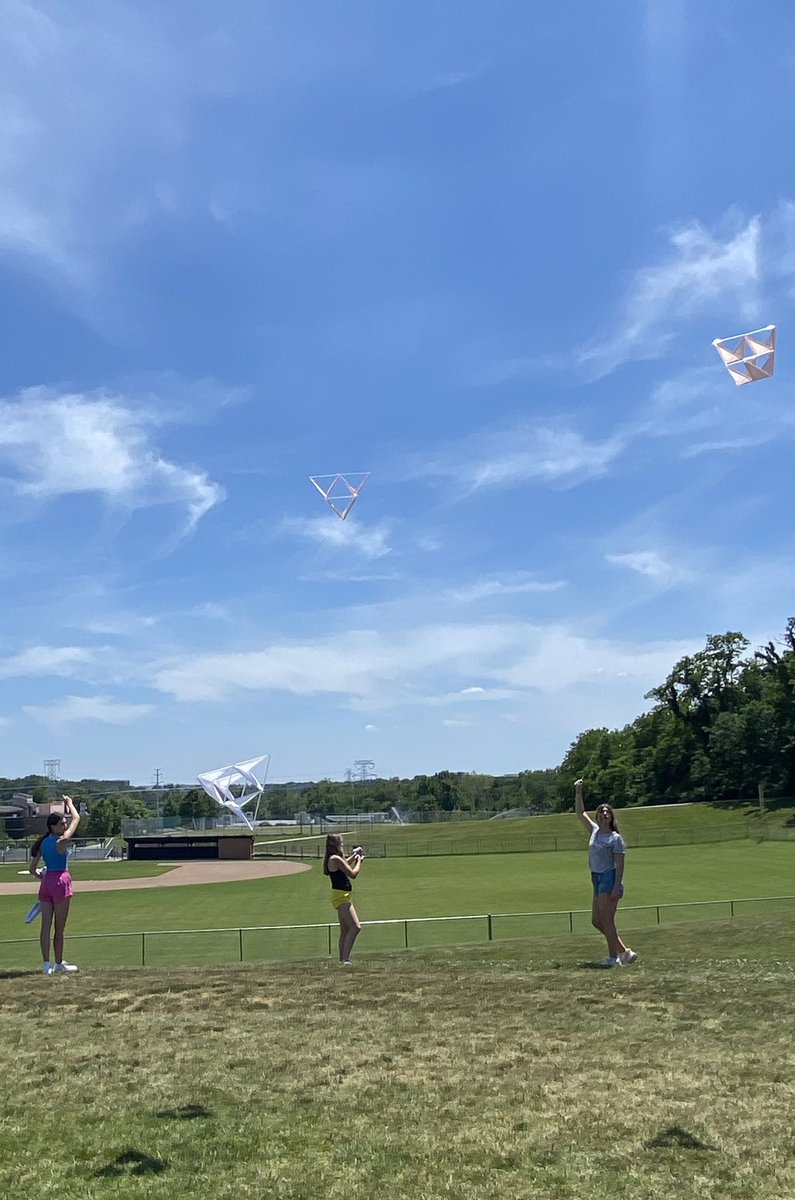 Kite flying day! The wind showed up today.