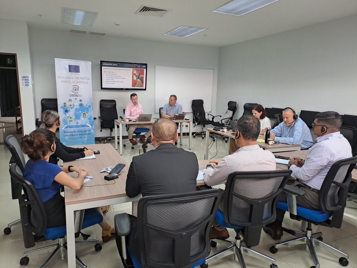 micittcr's tweet photo. Como parte del  Proyecto de Unión Europea: Cyber4Dev: Resiliencia cibernética para el desarrollo, trabajando juntos por un ciberespacio más seguro,  Tõnu Tammer y Martin Indrek Miller, expertos de Estonia capacitan a personal del CSIRT Costa Rica. 

#Cyber4Dev
#ciberseguridad https://t.co/UG9aW6f8Zj