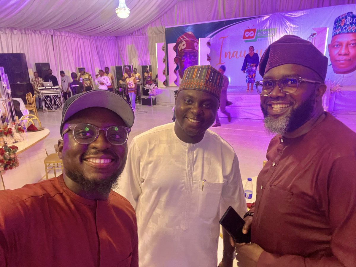 Delightful evening at @ABATMediaCentre ‘s victory party with my big brothers @Johannxs x @AyoOyalowo ! #RenewedHope2023