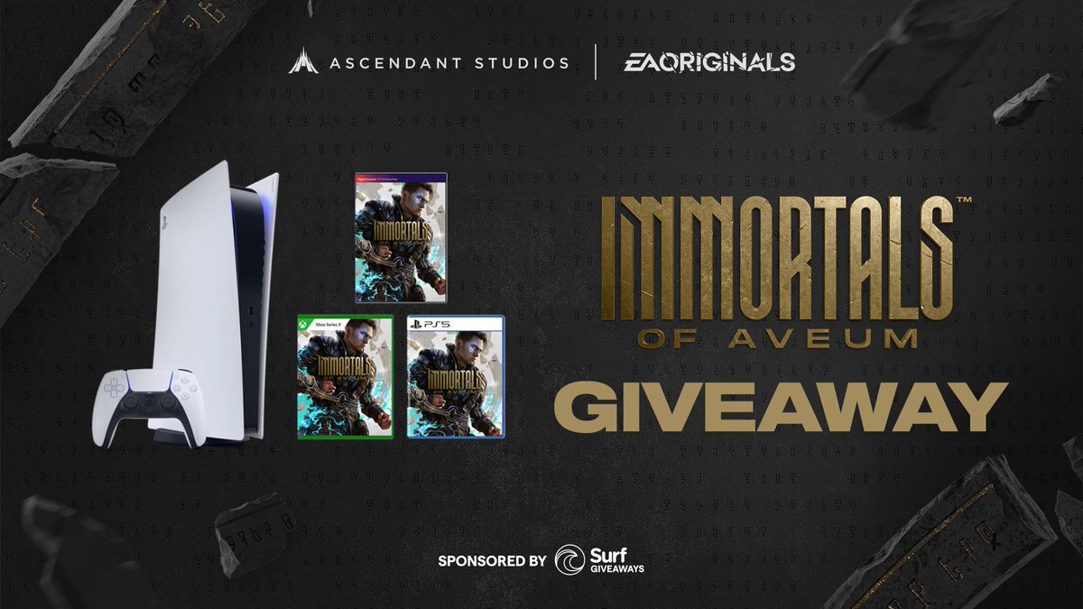 Just a few days left! Enter for a chance to win a PS5 Digital Console and a digital code for #ImmortalsOfAveum at launch: aveumgiveaway.com

Giveaway ends June 1st at 3:00 PM ET! No purchase necessary. Sponsor: Trufan, Inc.