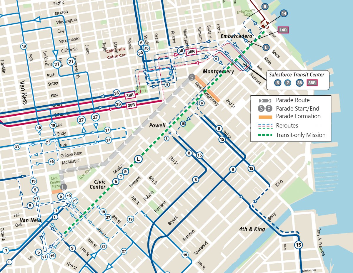 HeadsUp: This weekend there will be a number of events taking place in the city. Here's what you need to know.

On Saturday:

The #SikhDay parade begins at noon from Market/2nd to @CivicCenter. 

Downtown #SFMuni service will have reroutes: sfmta.com/project-update…