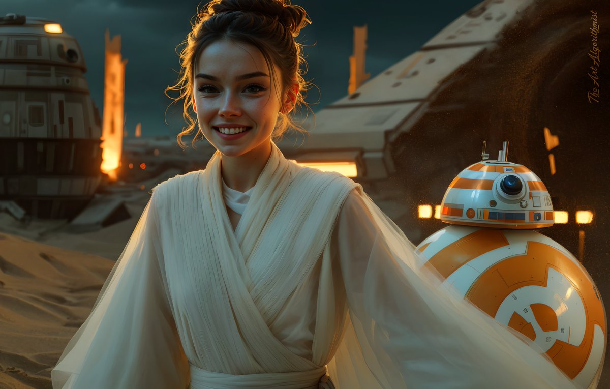 TAalgorithmist's tweet image. Rey and BB 8

#ai
#jedi
#rey
#starwars
#cartoon
#disney
#fantasyart
#lucasfilm
#moviefanart
#youngwoman
#Jakku
#daisyridley
#forceawakens
#reyskywalker
#thelastjedi
#reypalpatine
#riseofskywalker
#jedisurvivor
#digitalart
#digitalartwork
#digitaldrawing
#painting