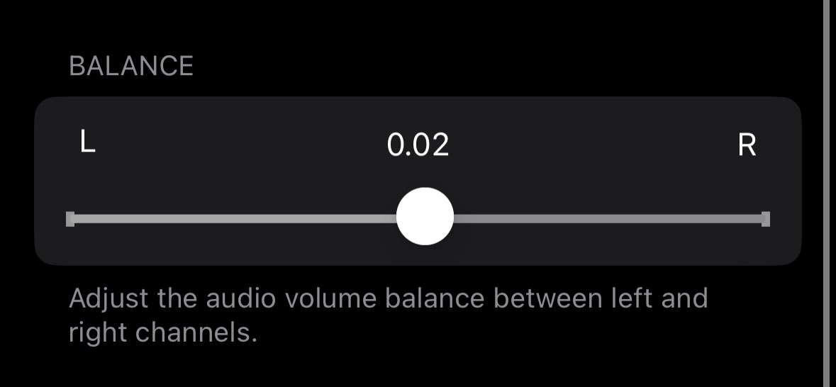This is probably just a sign of hearing loss but I had to do this for my sanity. Everything I’ve listened to for like a week has felt just so slightly left balanced