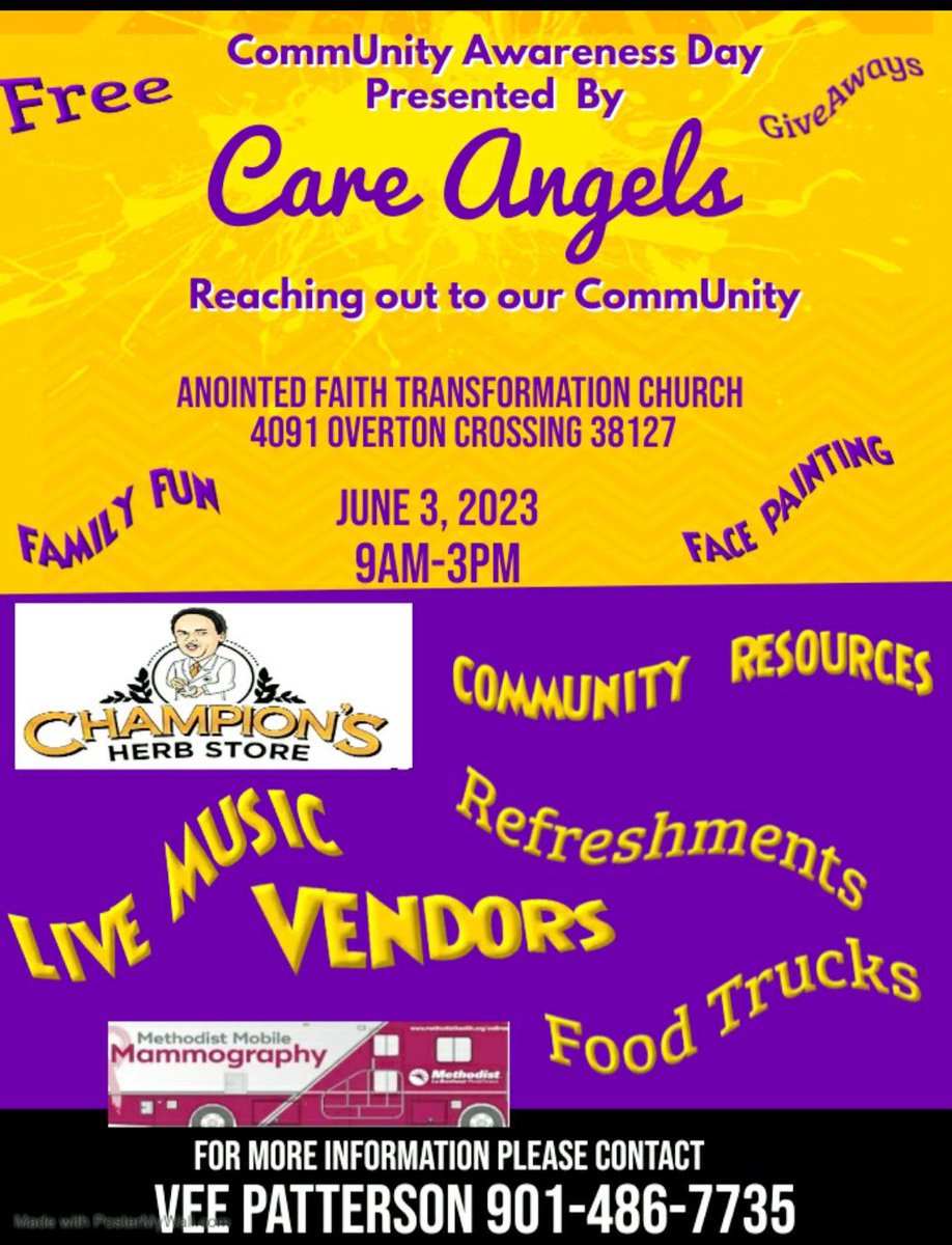 Join us!! We’ll have a booth at this great community event!! #memphis #savethedate