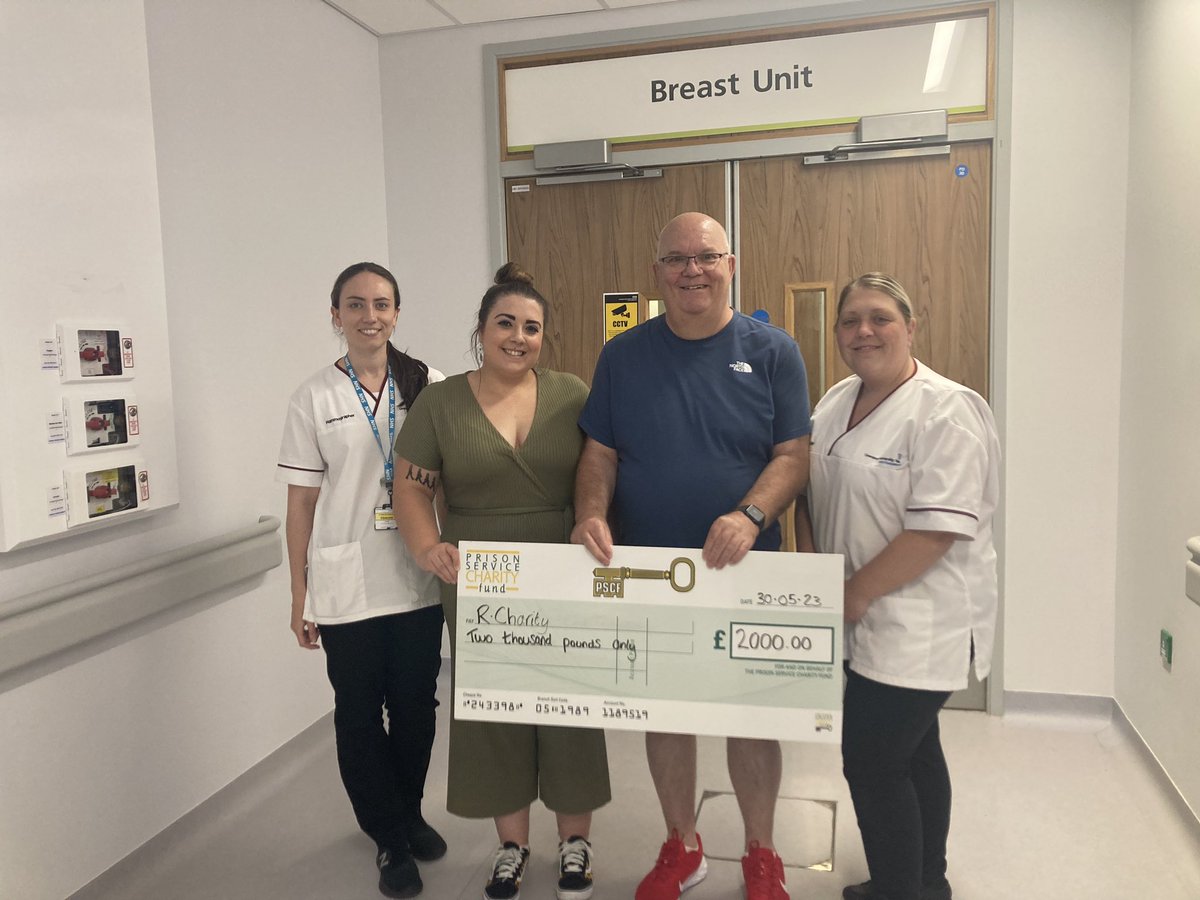 Stop two today for the duo was to see the New Liverpool Royal Hospital and make a special donation to the wonderful Breast Care Team, who looked after Phil’s Mum & Emily’s Nan, Winnie throughout her treatment for breast cancer @LUHFTCharity