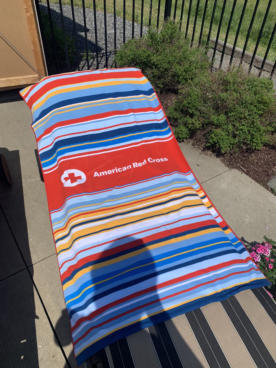 Blood out. Plasma back. Repeat. Power Red, baby!!! And, a new towel for the pool. Life is awesome!!