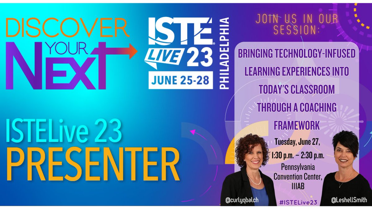 We are thrilled to be sharing our work at #ISTELive this year in Philadelphia! Come join us! #ISTEChat 
@ISTEOfficial @LeshellSmith