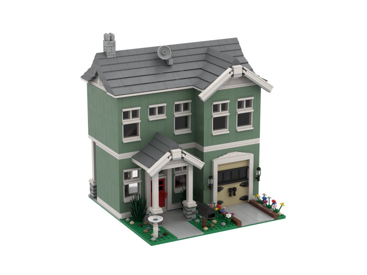 LEGO Sand Green Modern Town House designed by Chrisbricked