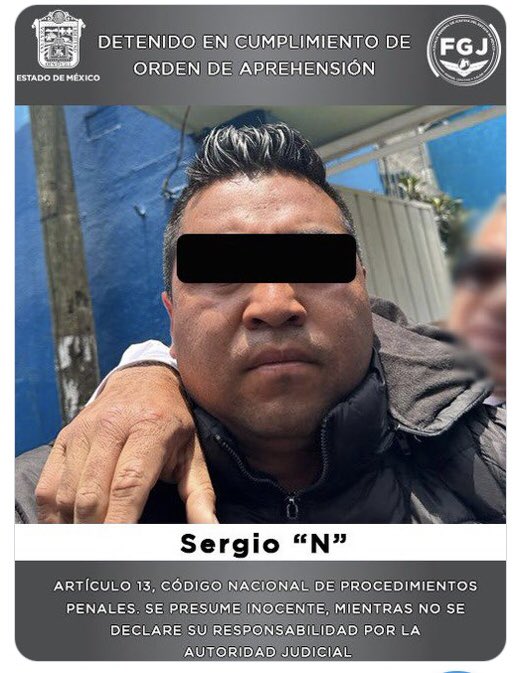 RoninShaolin's tweet photo. Está detenido el asesino de Tecamac. Importante es saber su nombre completo y número de carpeta de investigación; démosle un seguimiento no sólo jurídico, también mediático. La Audiencia Inicial es clave para vincularlo a proceso y evitar que compre su libertad. Retuit x favor. https://t.co/Mrdt3fxMFe