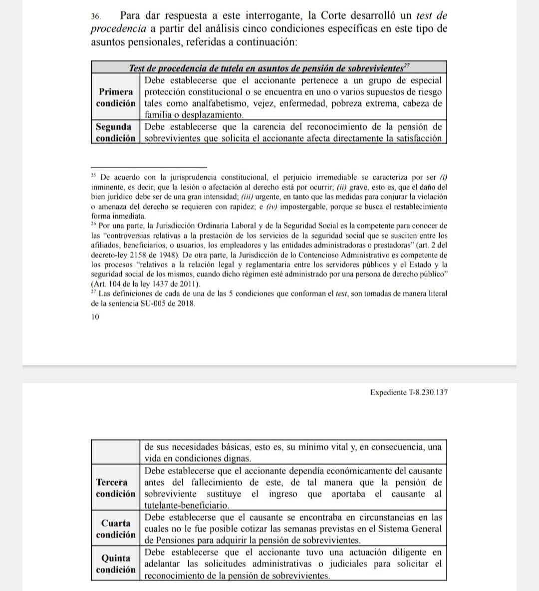 Corte Constitucional - Sentencia T-118 de 2023

Indicó que el reconocimiento de la pensión de sobrevivientes debe verificarse mediante un test dispuesto en la SU -005 de 2018, en dónde el reconocimiento debe hacerse en aplicación del principio de la condición más beneficiosa.