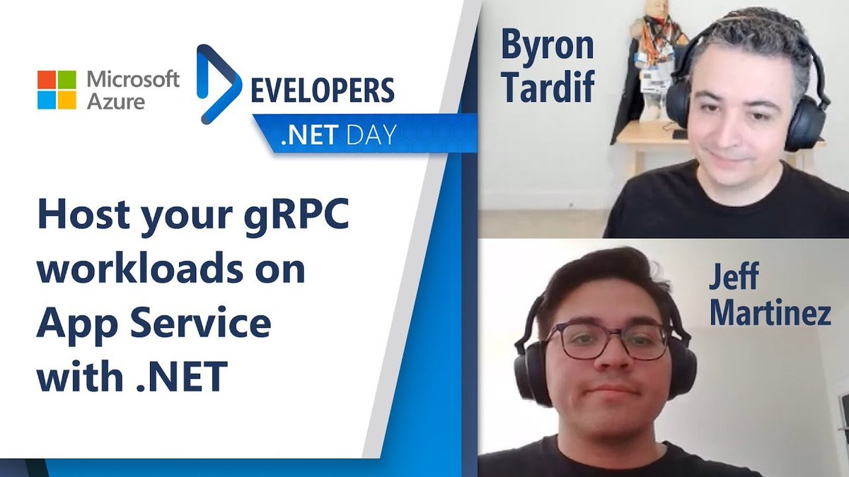 MSAzureDev's tweet image. In today&apos;s session replay from #Azure Developers #dotNET day, we learn to add gRPC support to your existing #dotNET apps and to leverage the power of App Service to host your apps on a fully managed Linux environment. 🎥 msft.it/6018gbKE2