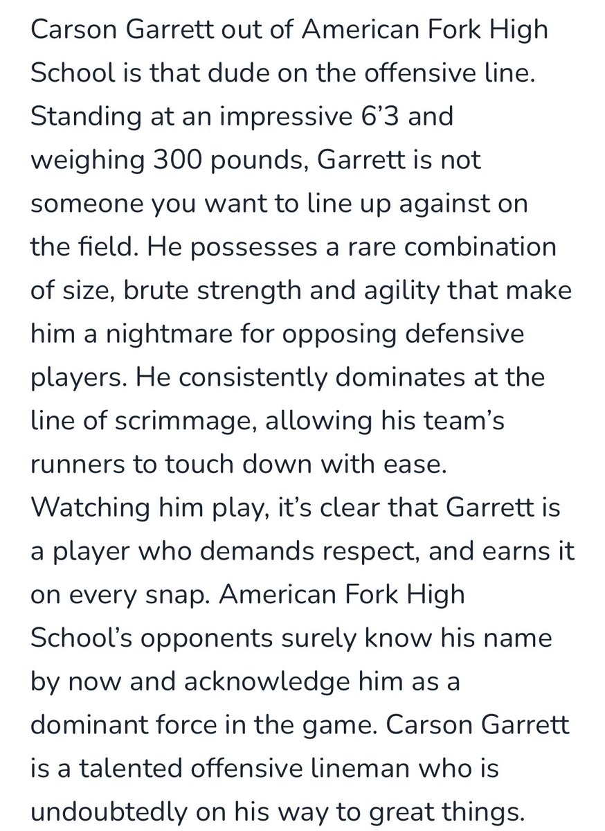 Thank you @SlingintheP for the write up exited for the season @coach_OFFA @cavemanfootball @CoachKofe @Coach_MikeBruno @DjTialavea_86 @CBassett_USU @CoachHaydenMace @d_fiefia @OlineCoachWhite @coachtyehiatt @CoachHuntSUU @mrlongshore @VanceVice @coachjmcdaniels @coachfrankmaile