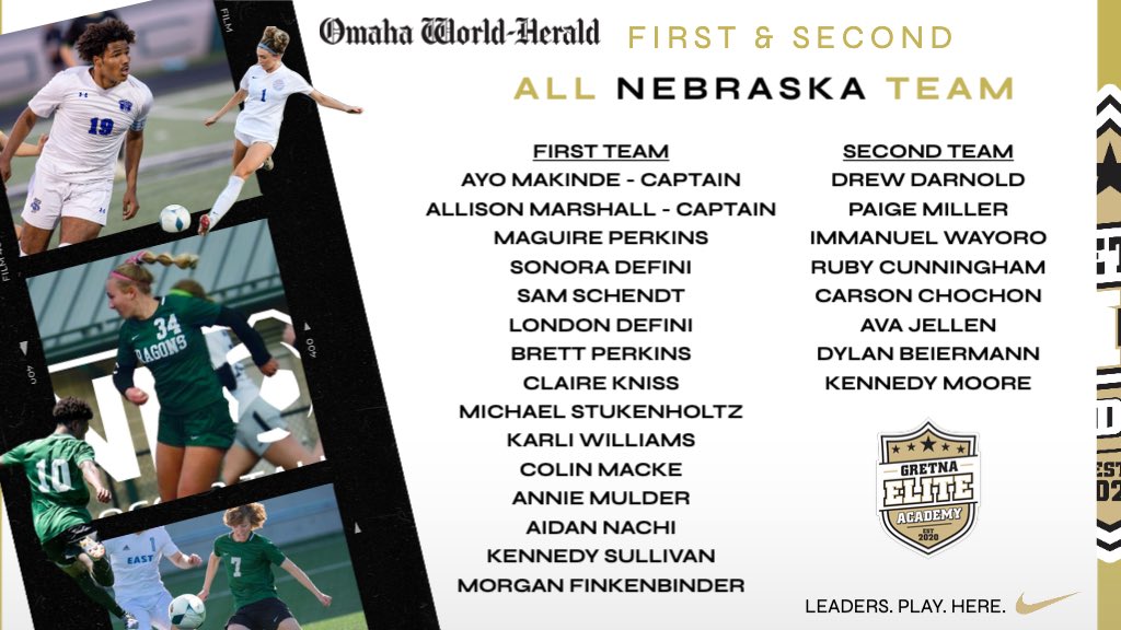 Gretna Elite Academy (@gretnaeliteacad) on Twitter photo Incredible π€©
15 out of 22 <a href="/NEPrepZone/">Nebraska Prep Zone</a> All Nebraska team players, both captains & a further 8 players named to the All Nebraska 2nd team π
Congratulations to all & thank you for continuing to set the standard β
Leaders. Play. Here.
#NEPrepZone #AllNebraska #BeElite Incredible π€©
15 out of 22 <a href="/NEPrepZone/">Nebraska Prep Zone</a> All Nebraska team players, both captains & a further 8 players named to the All Nebraska 2nd team π
Congratulations to all & thank you for continuing to set the standard β
Leaders. Play. Here.
#NEPrepZone #AllNebraska #BeElite