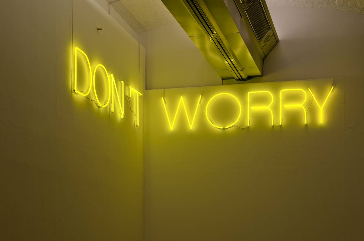 ‘I work to feel better, produce things to help me to live... Living and working is a matter of coming to terms with, to face up to, what comes out of you.’ - @MartinCreed

Creed's Work No. 890: DON’T WORRY 2008 💛 on display in @MercerGallery in Harrogate. bit.ly/3WhawEV