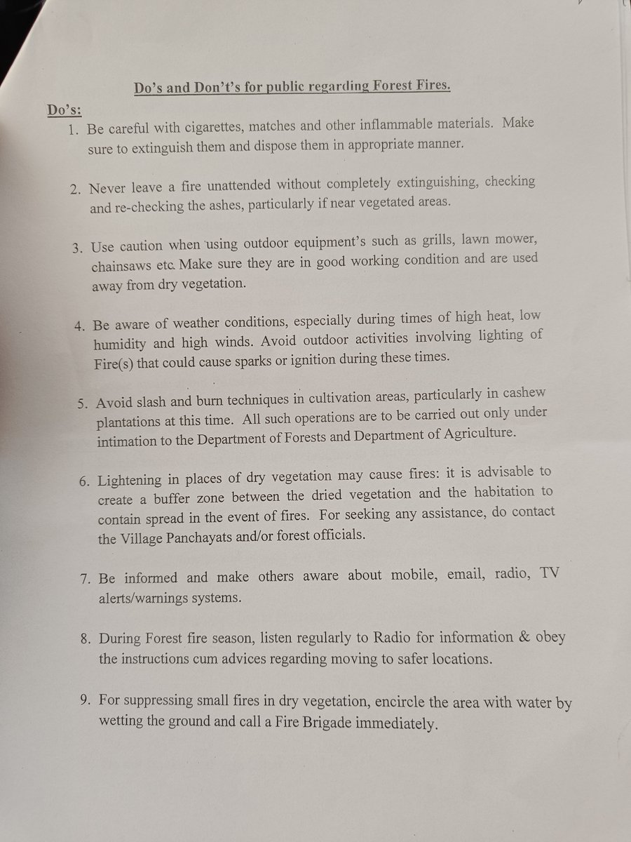 PernemC's tweet photo. Do's and Dont's for Public regarding Forest Fires https://t.co/2e2Y09Uoat