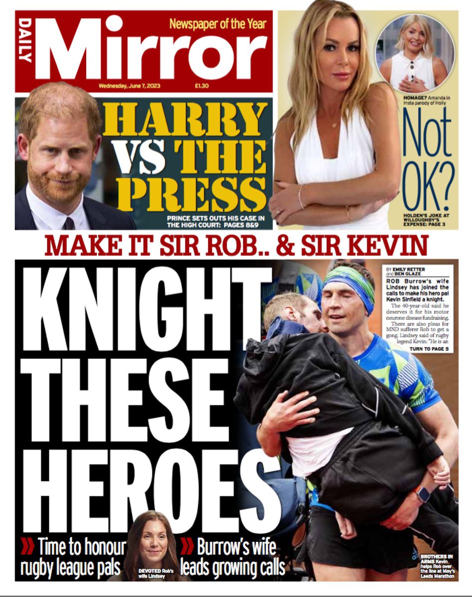 loinersview's tweet image. Let’s retweet this #RugbyLeague world 

Let’s get this front page seen by everyone 

We need Sir Rob &amp;amp; Sir Kev NOW