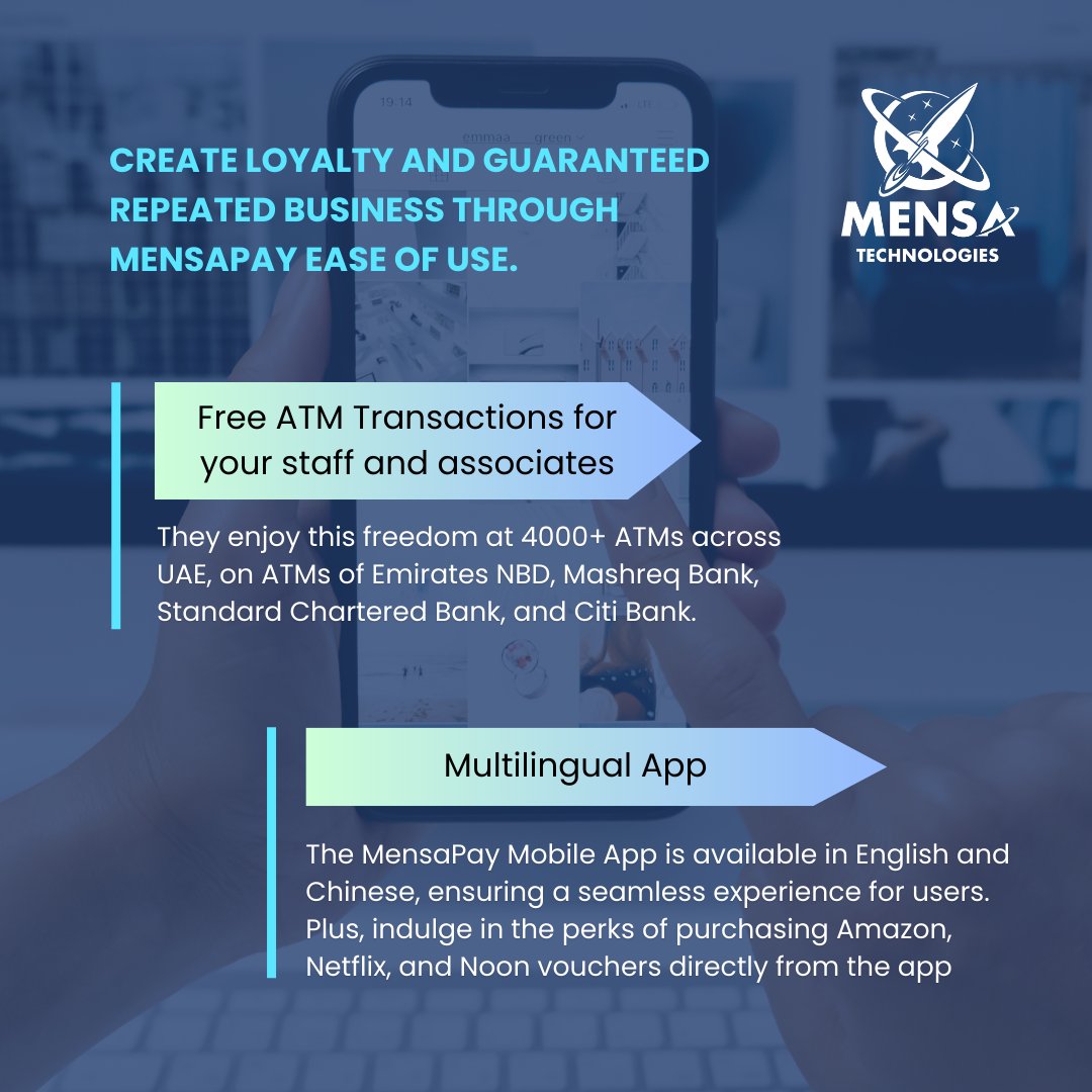 MensaTech's tweet image. Small / Medium Businesses, Shopping Malls, Schools, Hospitals, and Chain stores! Discover the incredible benefits of MensaPay card and app below. ️
#MensaPay #SmallBusiness #MultilingualApp #ConvenientRecharge #TrackYourSavings #MallGiftCard  #NoMinimumBalance #DigitalPayments