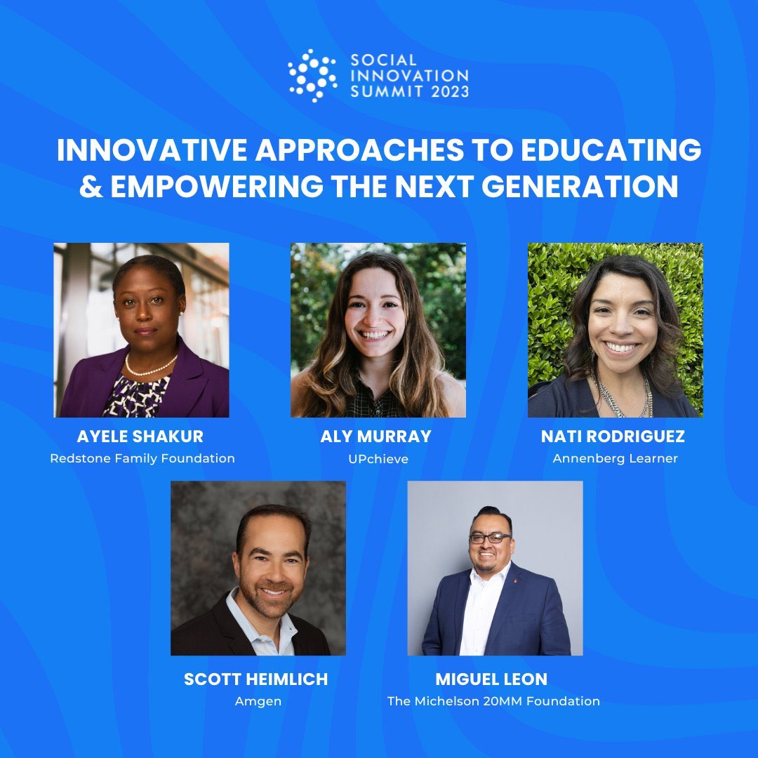 It was great to participate on this engaging panel today at the <a href="/socinnovation/">Social Innovation Summit</a> summit! #SIS23 <a href="/AyeleShakur/">Ayele Shakur</a> <a href="/impactbyaly/">Aly Murray</a> <a href="/AnnLearner/">Annenberg Learner</a> <a href="/Michelson20MM/">Michelson 20MM Foundation</a> <a href="/AmgenFoundation/">Amgen Foundation</a>