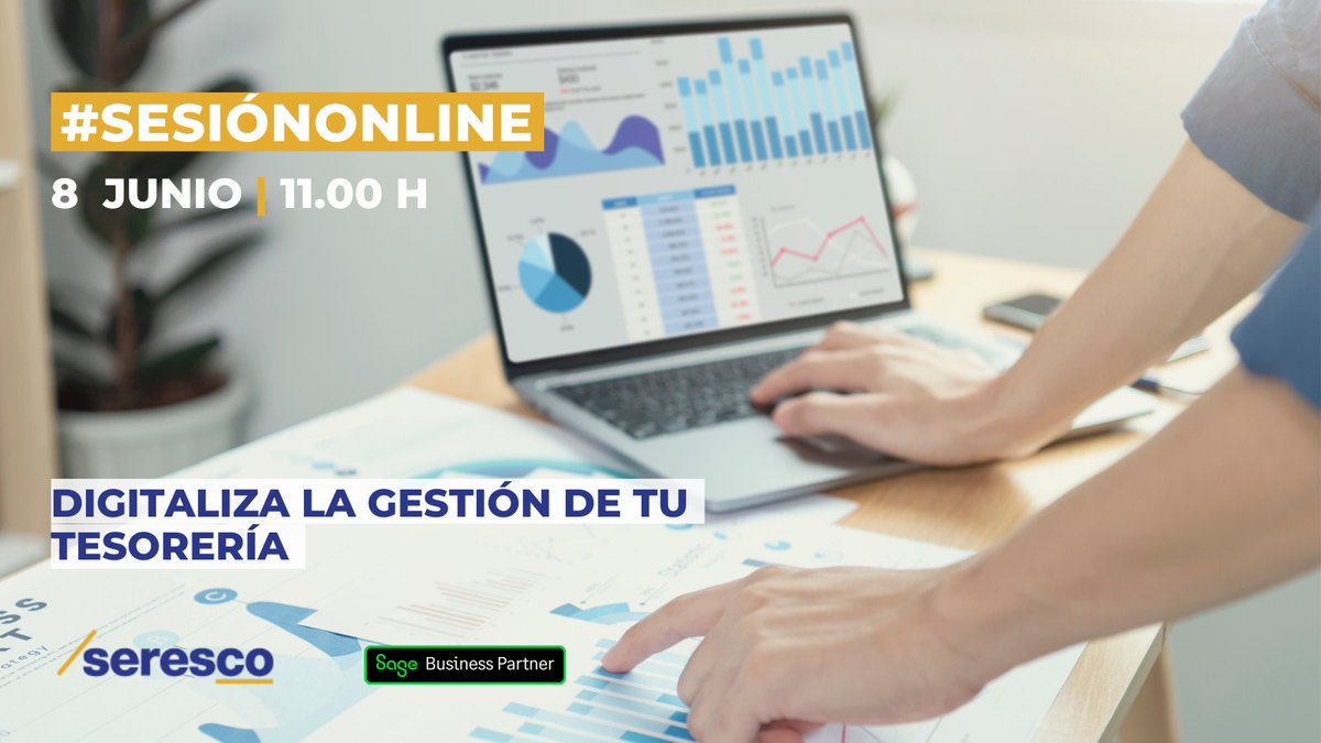 seresco's tweet photo. 💻@seresco te invita a la #sesiónonline de @SageSpain #sageseresco 'Digitaliza la gestión de tu tesorería'
🗓️8 de junio 11h
💰¡Aprende a digitalizar la gestión de #tesorería de tu empresa con #SageXRTAdvanced!
Inscríbete aquí 👉🏽https://t.co/K2t5mxB5Va https://t.co/HUHBGd8s9x