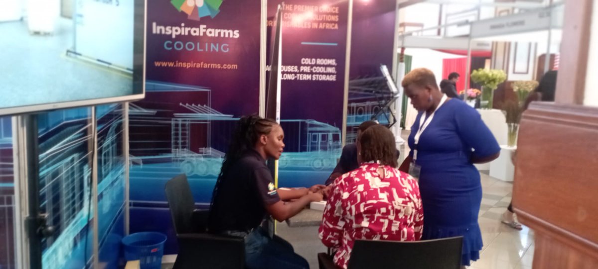 InspiraFarms's tweet photo. Day 2 of IFTEX is here!
And our team is ready for you at the Visa Oshwal Centre in Nairobi!
Pass by our stand, (G3.29) near the entrance to talk about your post-harvest cooling needs today.
#IFTEX #IFTEX2023 #CutFlower #Flowers #floriculture #coldrooms #precoolers https://t.co/hGrrVuj1gl
