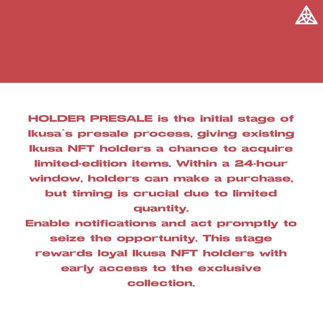 IkusaNFT's tweet photo. IKUSA Genesis streetwear collection pre-sale >>> Dropping Soon!

IKUSA PRESALE is a 03-stage selling mechanism that offers a limited quantity of exclusive products to selected customers. Here's a quick breakdown.

#ikusa #exclusive #streetwear #genesiscollection #drop https://t.co/qvBKVbs11Q