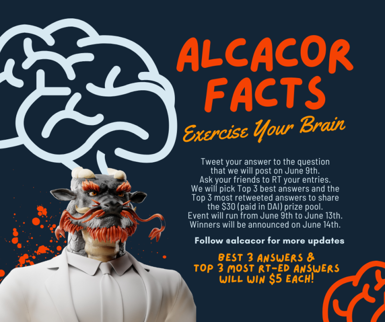 alcacor's tweet photo. 📣Challenge your wits, test your memory and compete against fellow trivia aficionados in a battle of brains!💡Lets Go Alcarians
#AlcacorTriviaEvent #alcaamp #Alcacor https://t.co/Q3cSDm0hKY