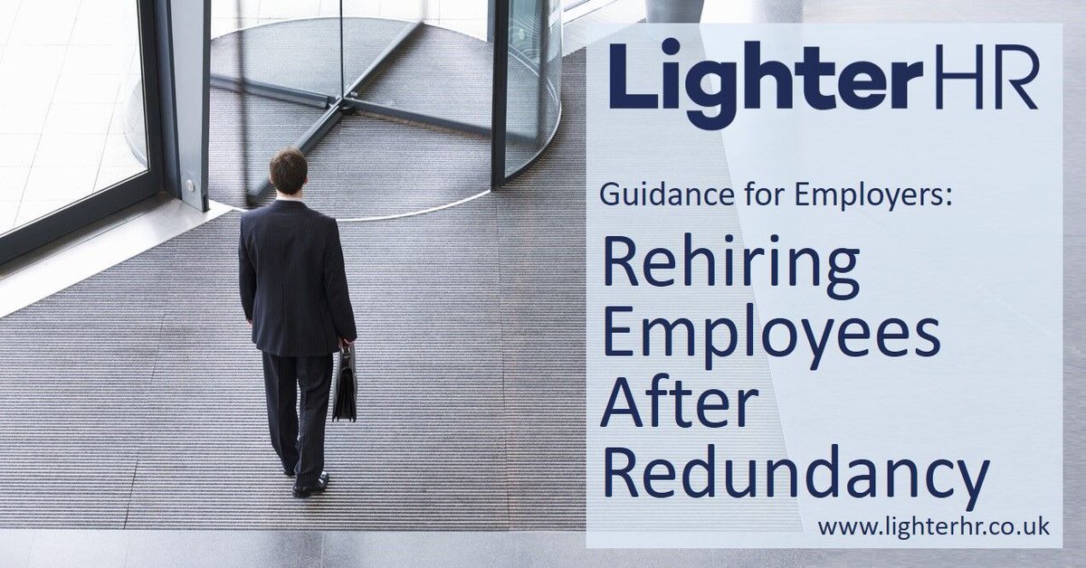 Guidance for Employers: 
How soon after redundancy can I rehire?

You’ve made some redundancies but things changed and you need to rehire.

Our post, bit.ly/3pRLr7m, provides guidance into what you can and can't do.

#lighterhr #hrconsultancy #redundancy #rehireguidance