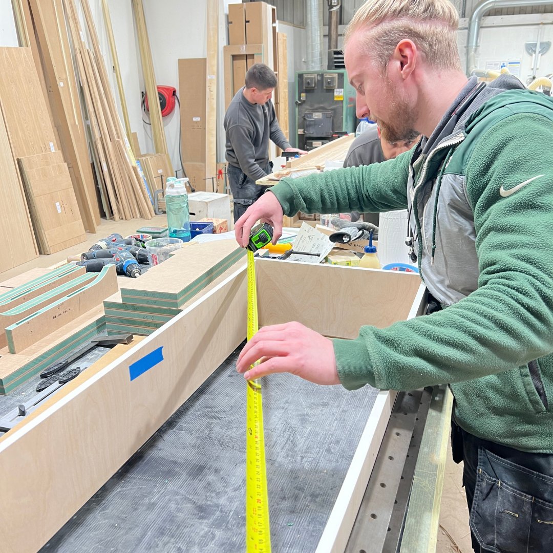 Achieving precision in bespoke furniture making is crucial.  

Measure twice, cut once.