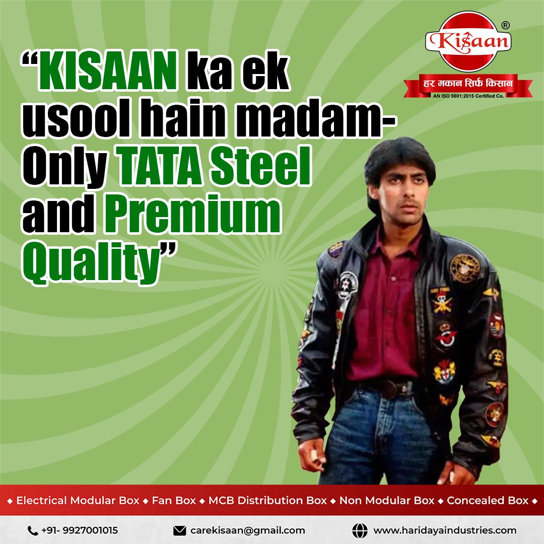 𝑲̲̅𝒊̲̅𝒔̲̅𝒂̲̅𝒂̲̅𝒏̲̅ products are made up of #highquality 𝐓𝐀𝐓𝐀 𝐒𝐭𝐞𝐞𝐥.. 💪🏻
#wealsomaketomorrow #tatasteel
Tabhi to kehte hain hum '𝐇𝐚𝐫 𝐌𝐚𝐤𝐚𝐚𝐧 🏠 𝐒𝐢𝐫𝐟 𝐊𝐢𝐬𝐚𝐚𝐧 🤘🏻'
.
Contact us for more information:- 👉🏻099270 01015