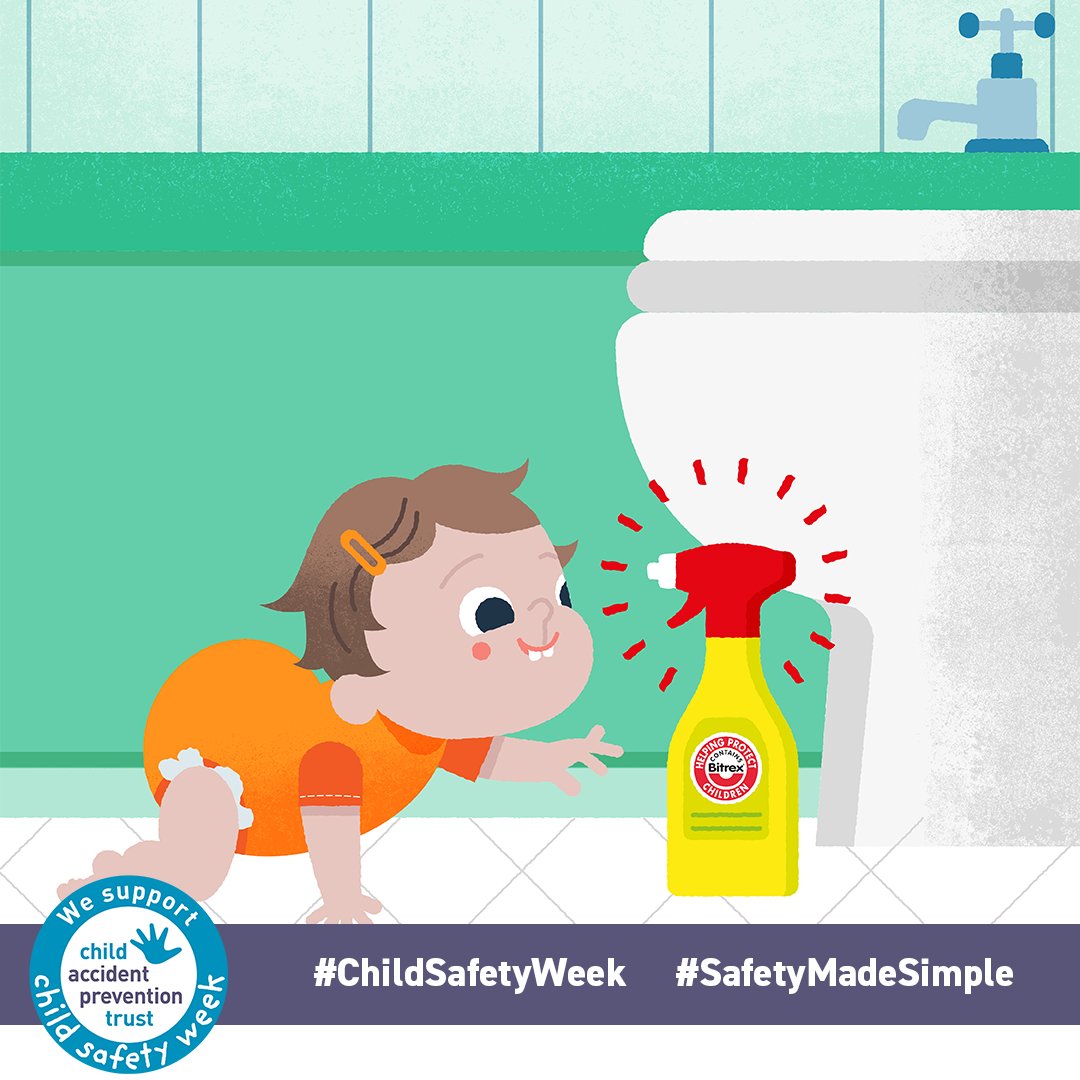 Is your crawler into everything? At this age it’s normal curiosity to put things in their mouth. So, remember to move your cleaning products out of reach.

Discover more ways to prevent accidental poisoning: capt.org.uk/resources/prev… 

#ChildSafetyWeek #SafetyMadeSimple