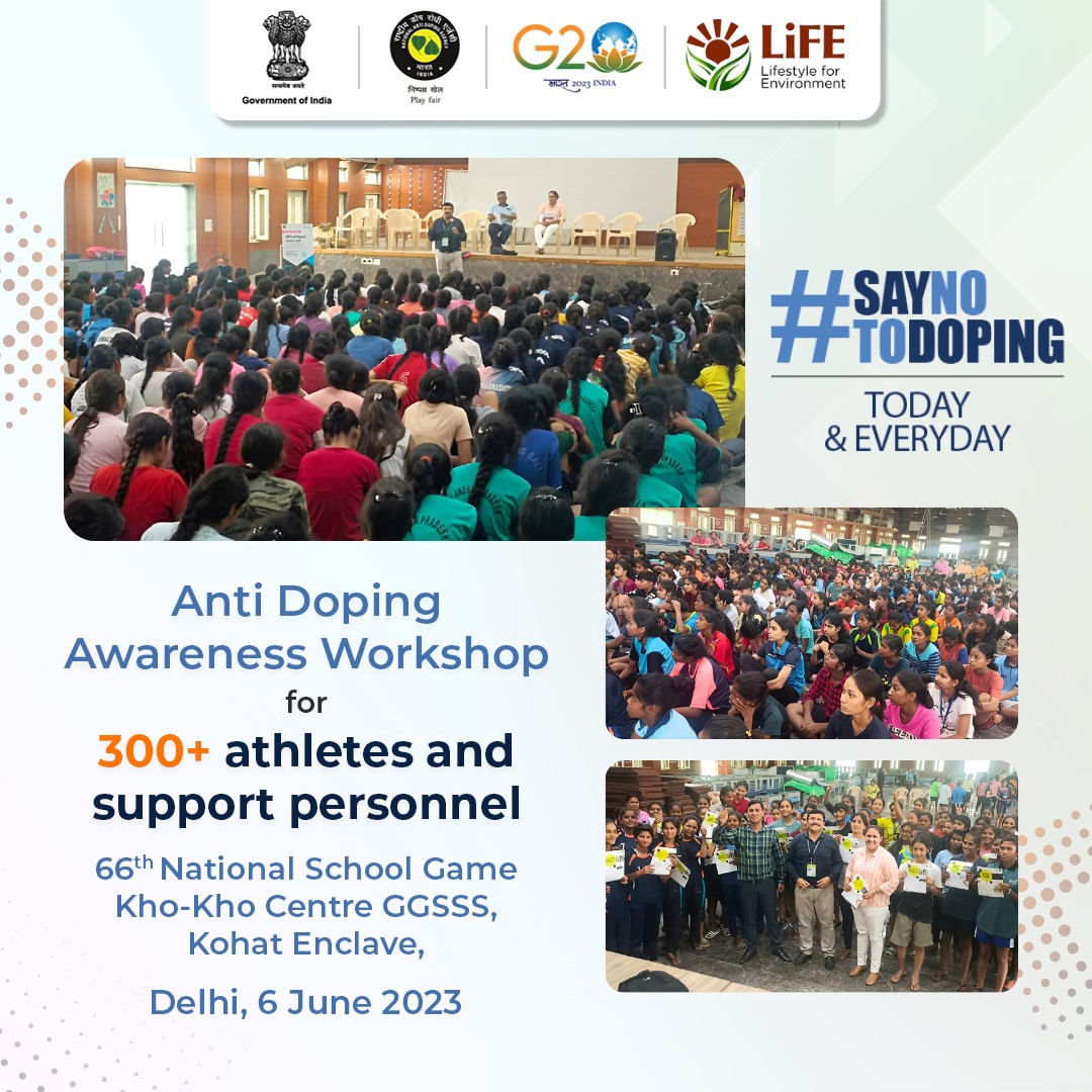 NADAIndiaOffice's tweet photo. #SayNoToDoping #NADAIndia #Athlete #Sports #PlayFair #CleanSport #AntiDoping #NoDoping #PlayTrue #IForIntegrity #NADAIndiaOffice #FairPlay #WADA 

@wada_ama @g20org https://t.co/Q9cx1PbP8R